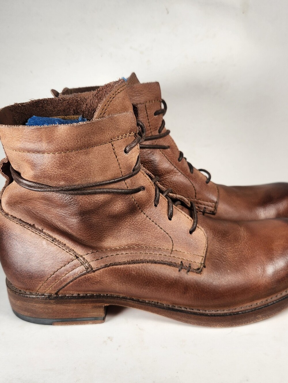 FRYE Men’s Phillip Boot Size 7.5 D Brown Leather Lace Up Western